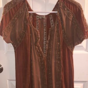 Orange clip up shirt